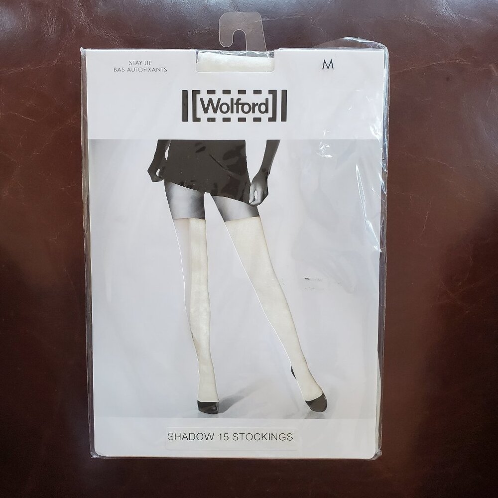 Wolford ! Stay-Up shadow 15, Ivory ( M)